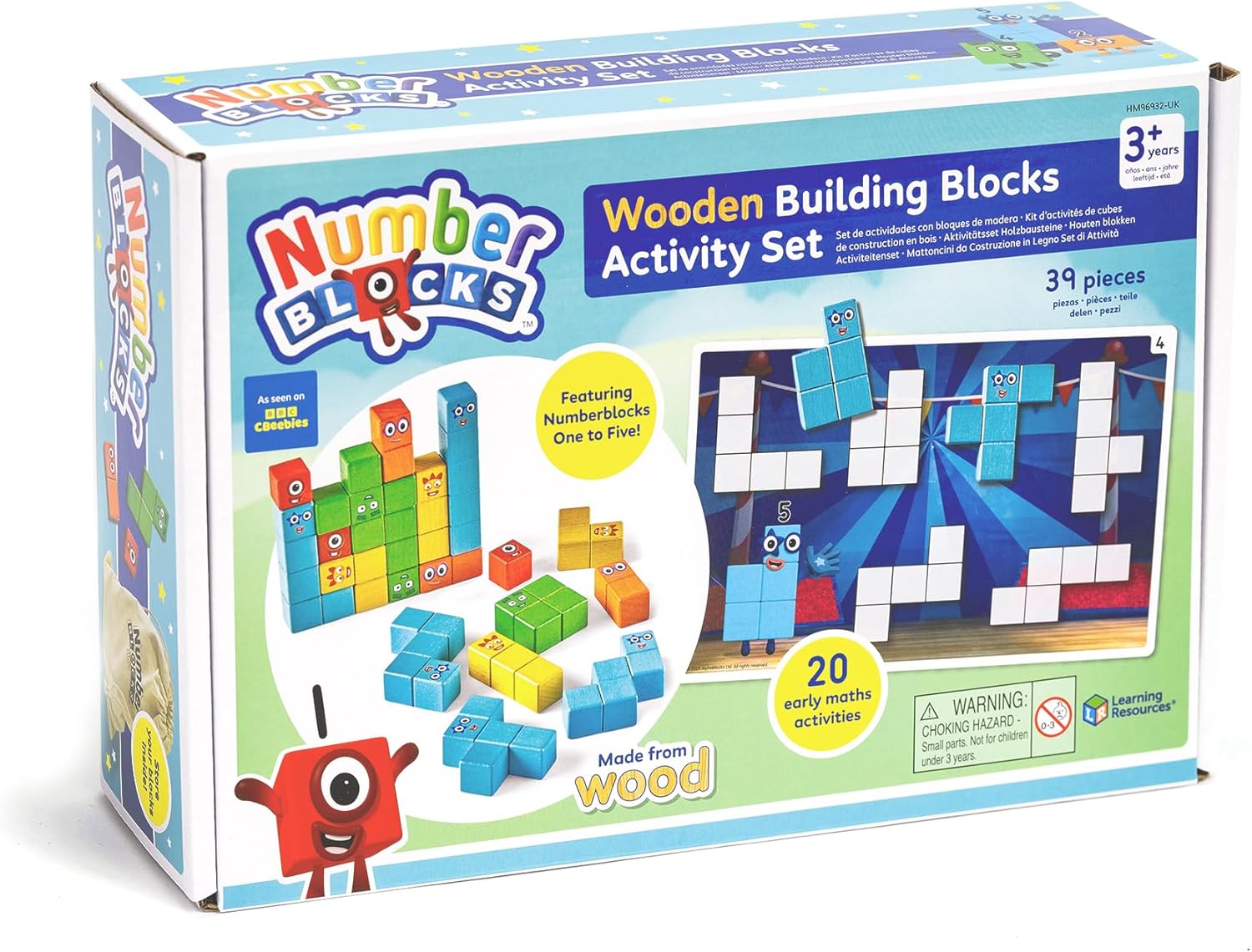 Learning Resources Numberblocks Wooden Building Blocks Activity Set, Wood Stacking Toy, Colour Sorting Counting Cubes, Preschool Maths Toys, Toddler Learning Activities, Kids Birthday Gift, Ages 3+