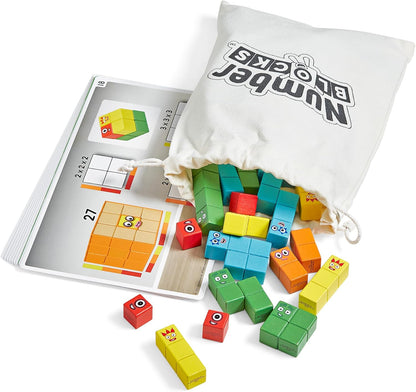 Learning Resources Numberblocks Wooden Building Blocks Activity Set, Wood Stacking Toy, Colour Sorting Counting Cubes, Preschool Maths Toys, Toddler Learning Activities, Kids Birthday Gift, Ages 3+