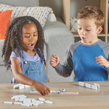 Learning Resources Numberblocks Wiederverwendbare Dominosteine, 112 Dominosteine mit Aufbewahrungsbox, Lernspielzeug zum Erlernen von Zahlen und Formen, Geschenk für Jungen und Mädchen ab 3 4 + Jahren