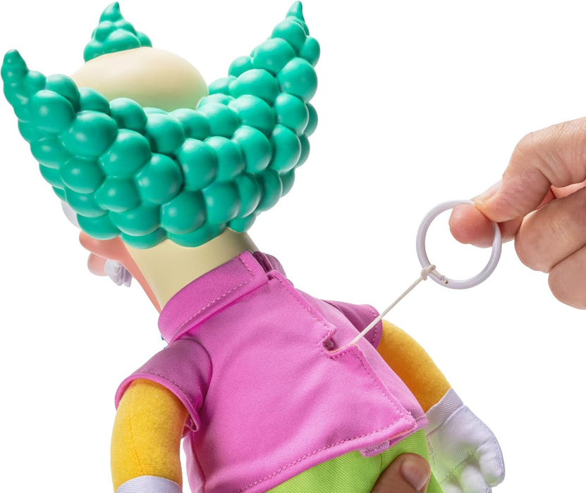 THE SIMPSONS Talking Krusty Doll Plush by Jakks Pacific, Stands 16" / 41cm Tall, Good and Evil Krusty Pull String Doll, From The Classic Treehouse of Horror III Episode, Perfect for Any Simpsons Fan