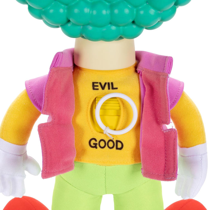 THE SIMPSONS Talking Krusty Doll Plush by Jakks Pacific, Stands 16" / 41cm Tall, Good and Evil Krusty Pull String Doll, From The Classic Treehouse of Horror III Episode, Perfect for Any Simpsons Fan