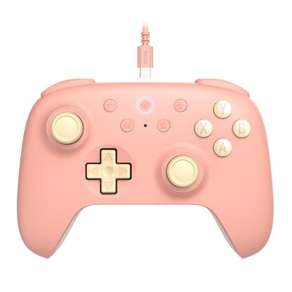 8Bitdo Ultimate 2C Wired Controller for Windows PC and Android, with 1000Hz Polling Rate, Hall Effect Joysticks and Hall Triggers, and Remappable L4/R4 Bumpers (Peach