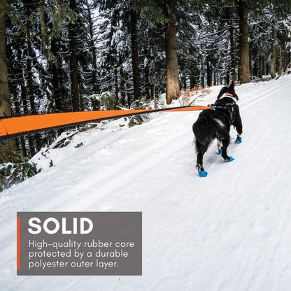 Non-Stop Dogwear Bungee Leash, Black/Orange - 2.0m/23mm