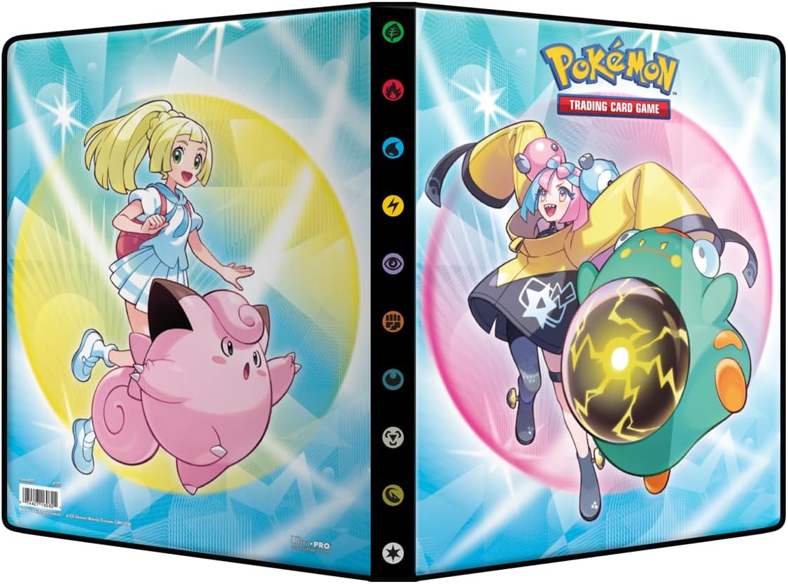 Ultra PRO - Scarlet and Violet  9-Pocket-Portfolio für Pokémon | Sammelkarten-Portfolio und Pokémon-Kartenbinder-Album, das bis zu 126 Single-Loaded Karten oder 252 doppelt geladene Karten