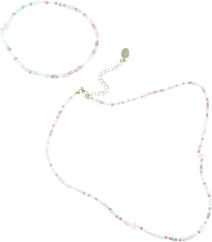 Topmodel - Necklace And Bracelet Set Summer Feeling - Soft-Colored (413547)