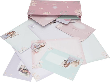 Depesche TOPModel Viva Violet 13616 Writing Paper Set in Folder with Model Motif Horse and Flowers with Letter Sheets and Envelopes