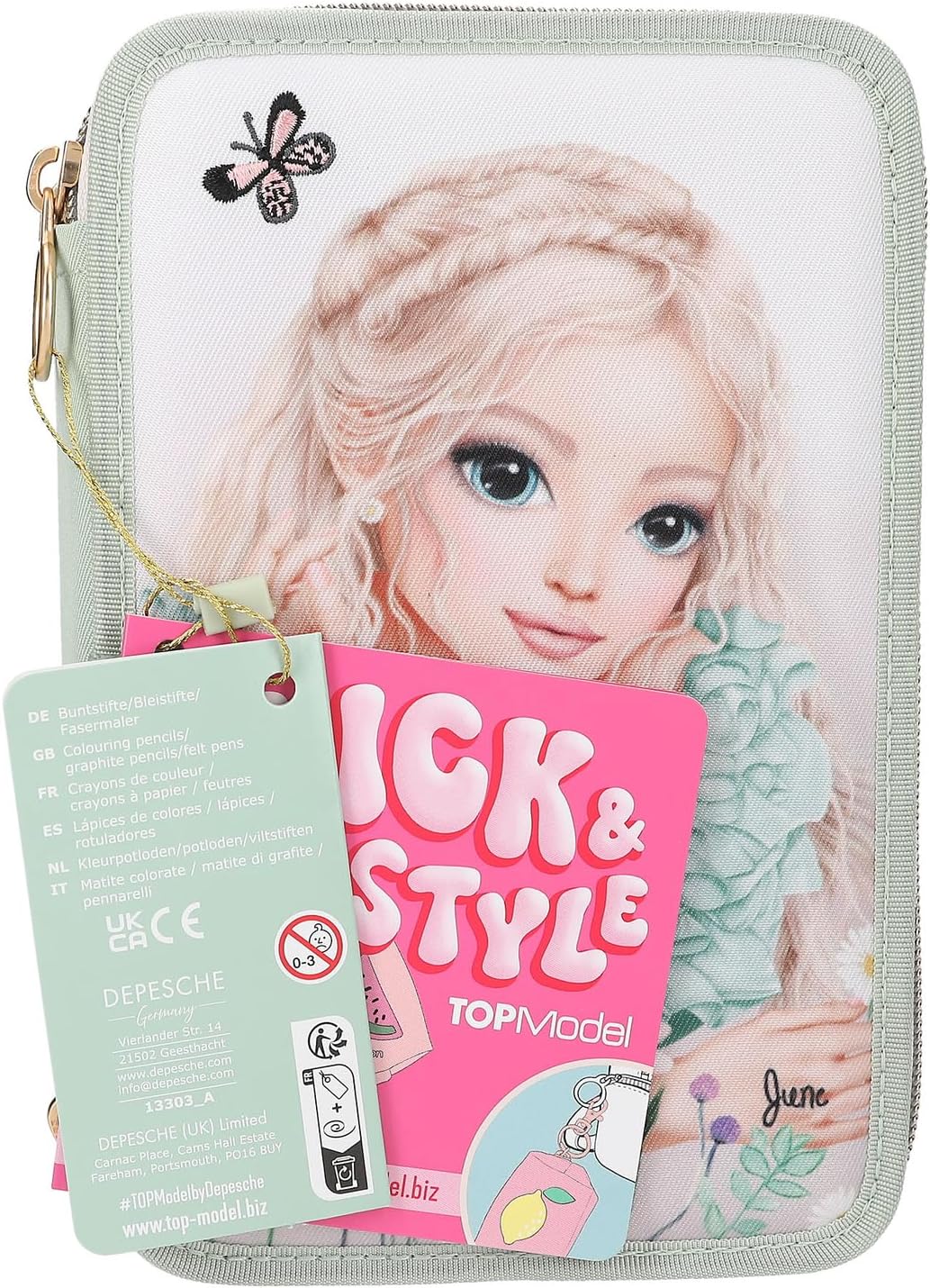 Topmodel - Topmodel Triple Pencil Case Summer Feeling - Sage Green (413303)