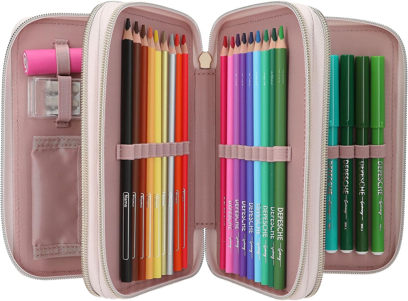 Topmodel - Topmodel Triple Pencil Case Summer Feeling - Sage Green (413303)