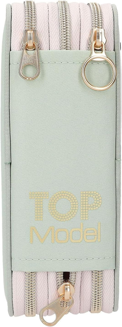 Topmodel - Topmodel Triple Pencil Case Summer Feeling - Sage Green (413303)