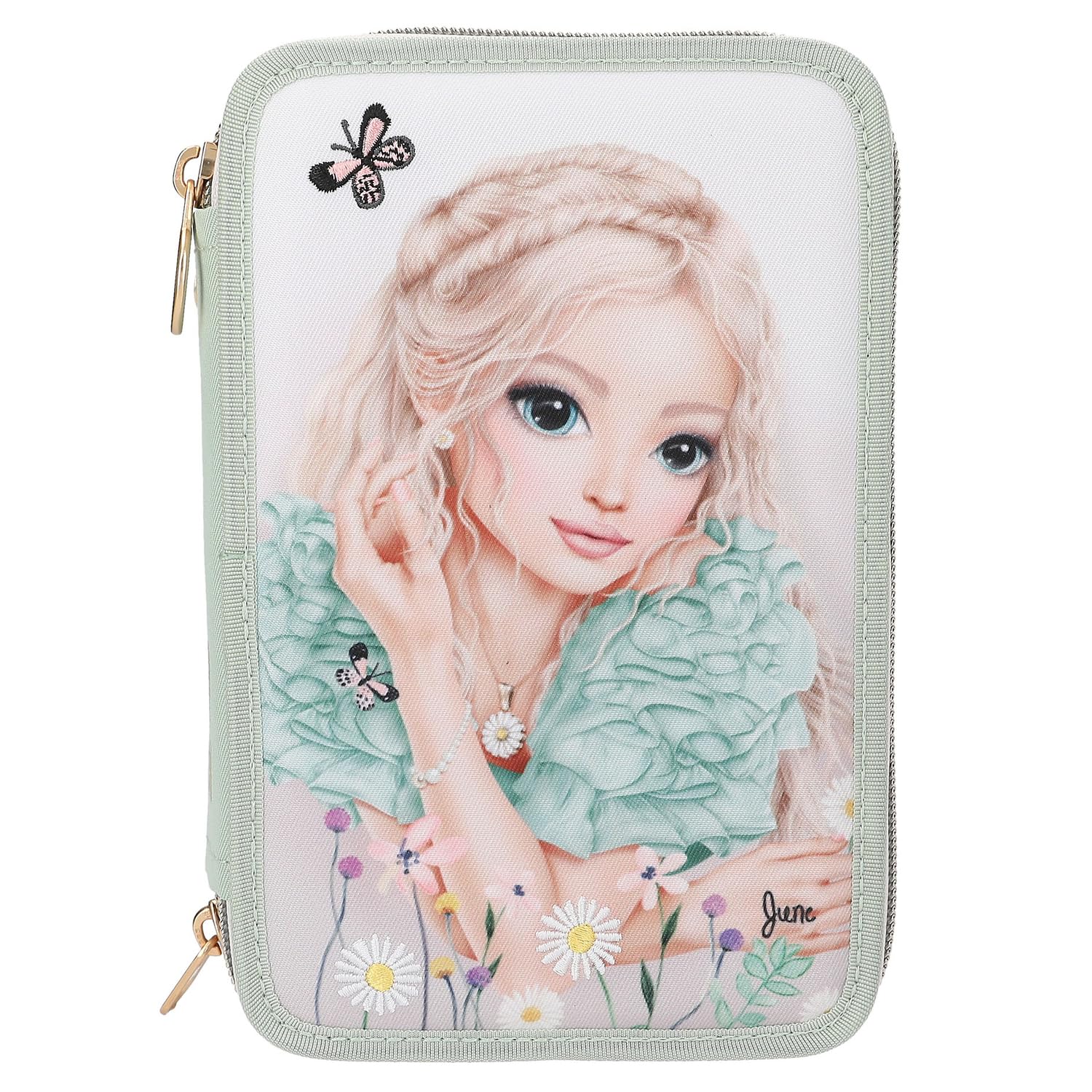 Topmodel - Topmodel Triple Pencil Case Summer Feeling - Sage Green (413303)
