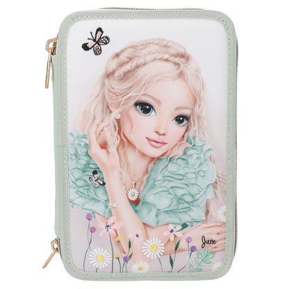 Topmodel - Topmodel Triple Pencil Case Summer Feeling - Sage Green (413303)