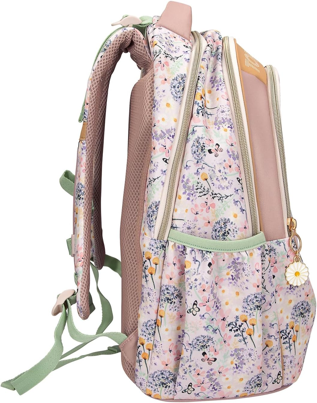 Topmodel - School Backpack Summer Feeling - Pastel Shades With Sage-Colored Details - 44X34X24 Cm (413304)