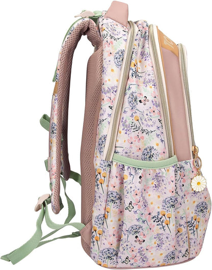Topmodel - School Backpack Summer Feeling - Pastel Shades With Sage-Colored Details - 44X34X24 Cm (413304)