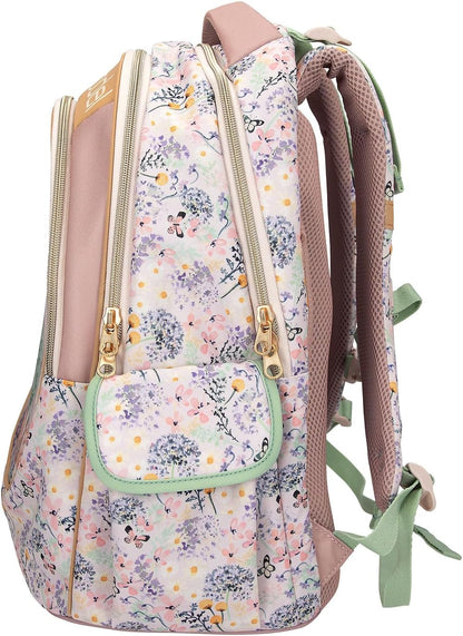 Topmodel - School Backpack Summer Feeling - Pastel Shades With Sage-Colored Details - 44X34X24 Cm (413304)