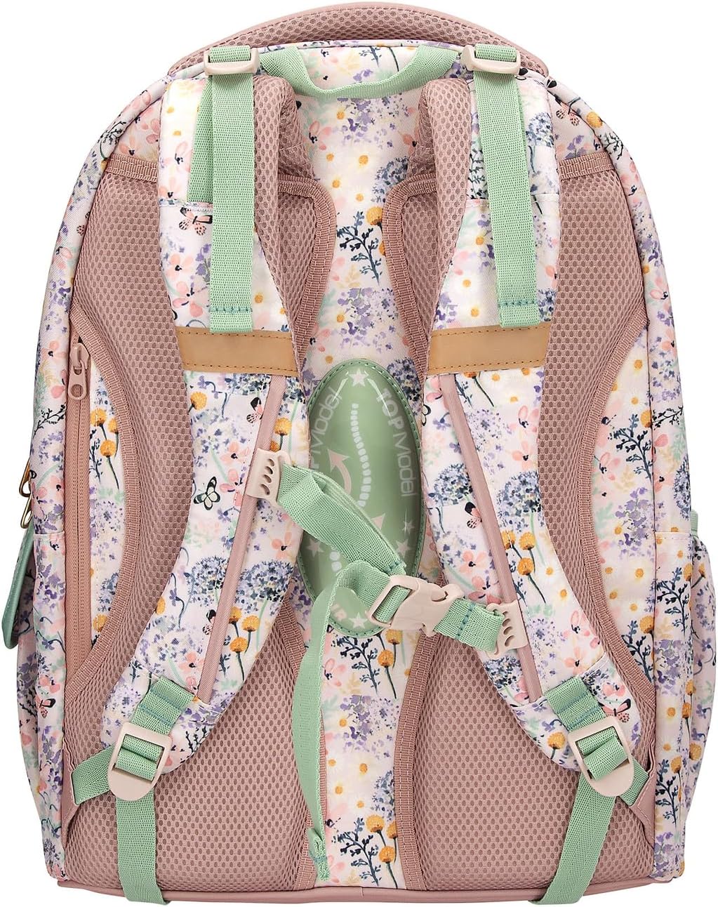 Topmodel - School Backpack Summer Feeling - Pastel Shades With Sage-Colored Details - 44X34X24 Cm (413304)