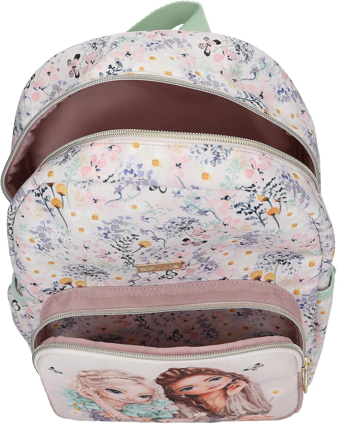 Topmodel - Topmodel Backpack Summer Feeling - Pink And Sage Green - Small (413306)