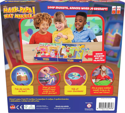 Goliath Sshh Maak Papa Niet Wakker, Actiespel voor Kinderen Vanaf 4 Jaar, Bordspel voor 2 tot 6 Speler, Geschikt als Cadeau
