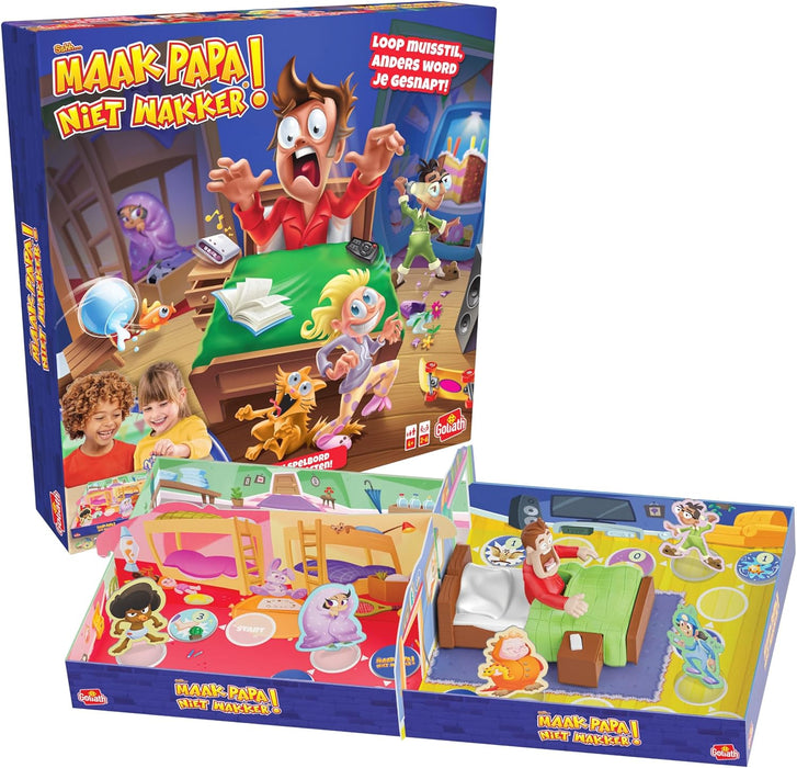 Goliath Sshh Maak Papa Niet Wakker, Actiespel voor Kinderen Vanaf 4 Jaar, Bordspel voor 2 tot 6 Speler, Geschikt als Cadeau