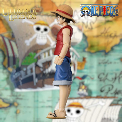 BANDAI Ultimate Legends Luffy Action Figure - 12.5cm Luffy Anime Figure With 27 Points Of Articulation And Accessories - Gift Collectable One Piece Anime And Manga Merch Figures