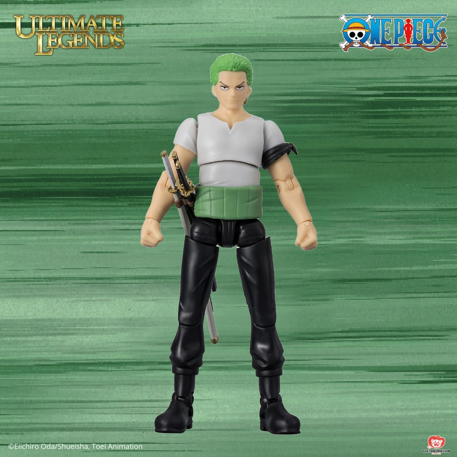 BANDAI Ultimate Legends Zoro Action Figure - 12.5cm Zoro Anime Figure With 27 Points Of Articulation And Accessories - Gift Collectable One Piece Anime And Manga Merch Figures