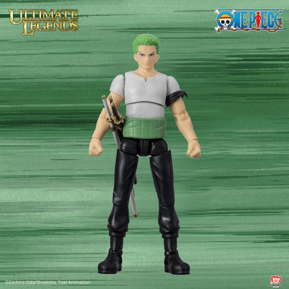 BANDAI Ultimate Legends Zoro Action Figure - 12.5cm Zoro Anime Figure With 27 Points Of Articulation And Accessories - Gift Collectable One Piece Anime And Manga Merch Figures