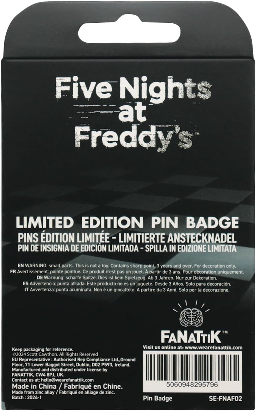Five Nights at Freddy's Fazbear Entertainment Limited Edition Metal Pin Badge