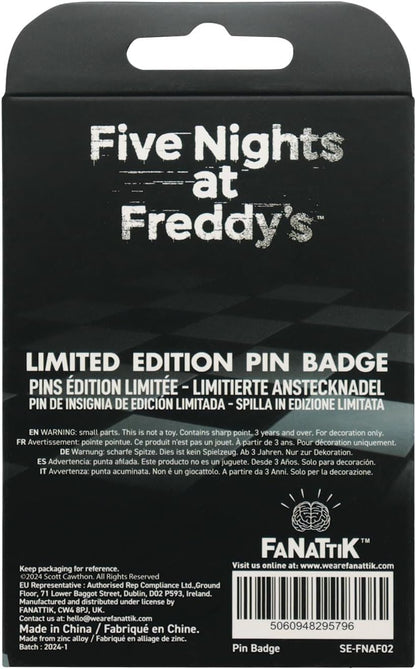 Five Nights at Freddy's Fazbear Entertainment Limited Edition Metal Pin Badge