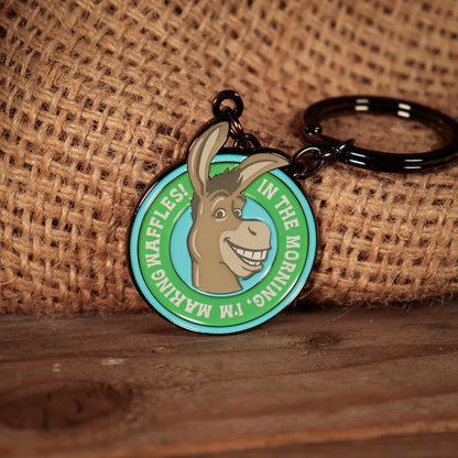 FaNaTtik Shrek Limited Edition "Donkey Waffles" Schlüsselanhänger, grau, 50mm diameter