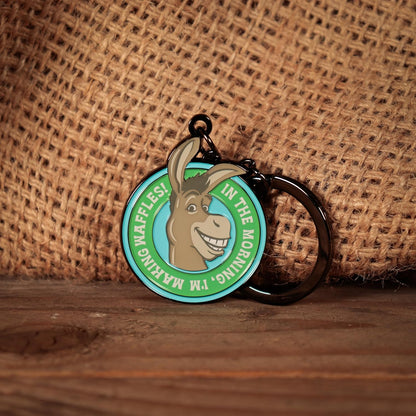FaNaTtik Shrek Limited Edition "Donkey Waffles" Schlüsselanhänger, grau, 50mm diameter