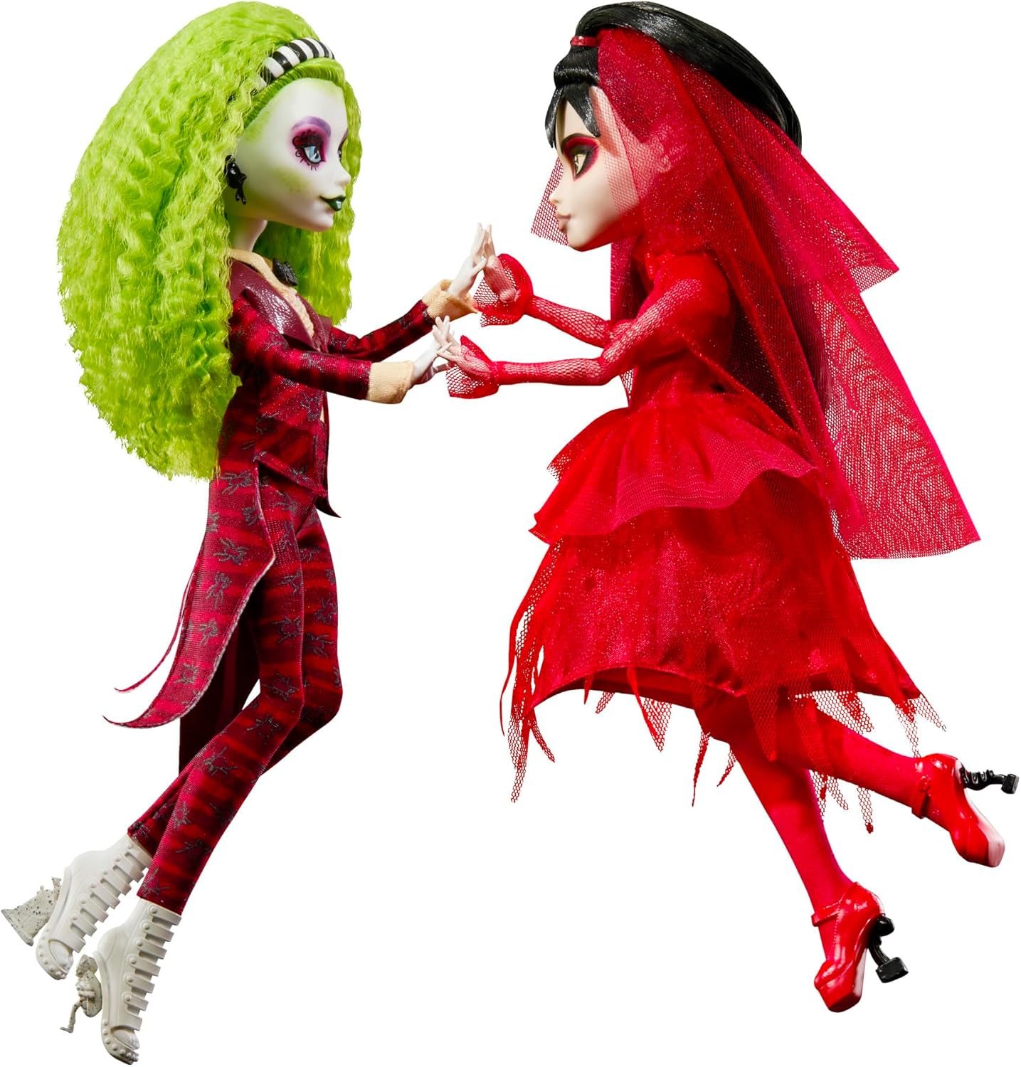 Monster High Skullector Beetlejuice Beetlejuice Doll 2-Pack, Collectible Betelgeuse and Lydia Deetz Set with Accessories and Displayable Packaging, HYV96