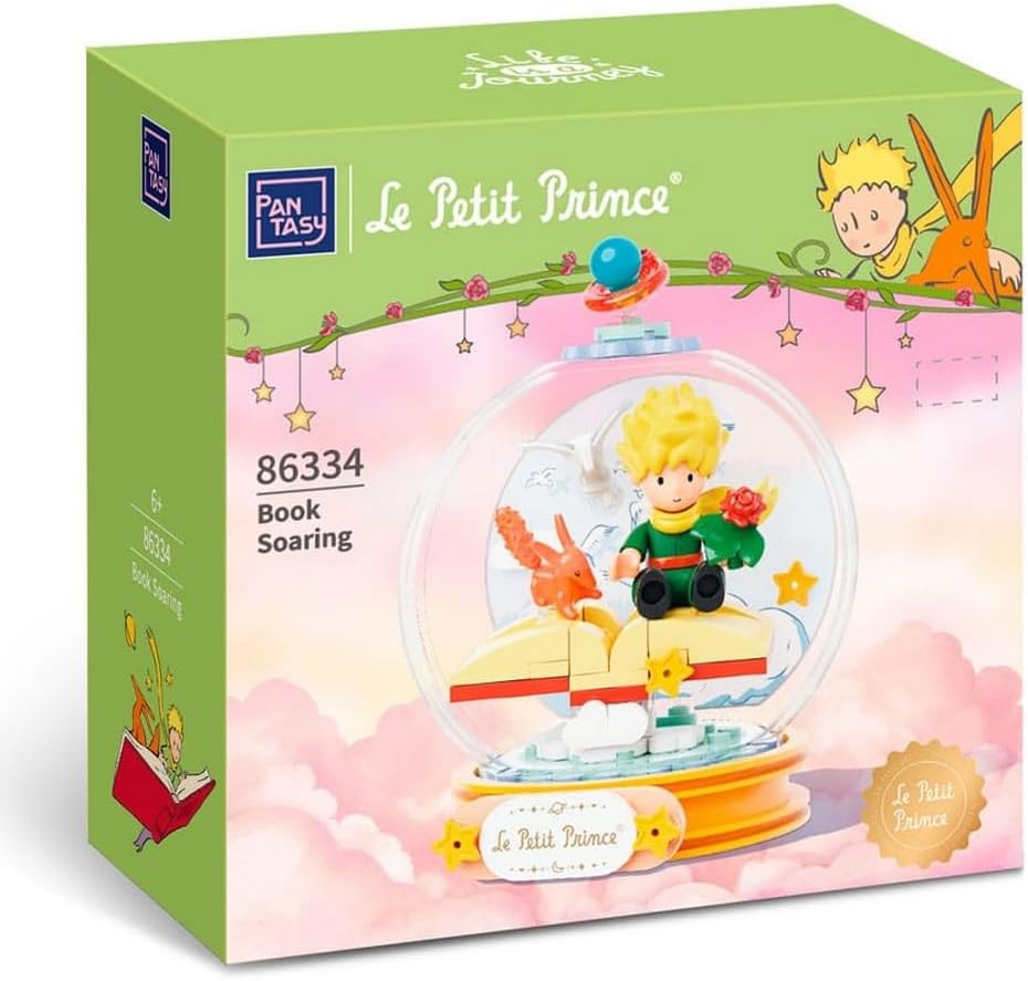 Pantasy Set Construction Figure The Little Prince Sitting on a Book (86334