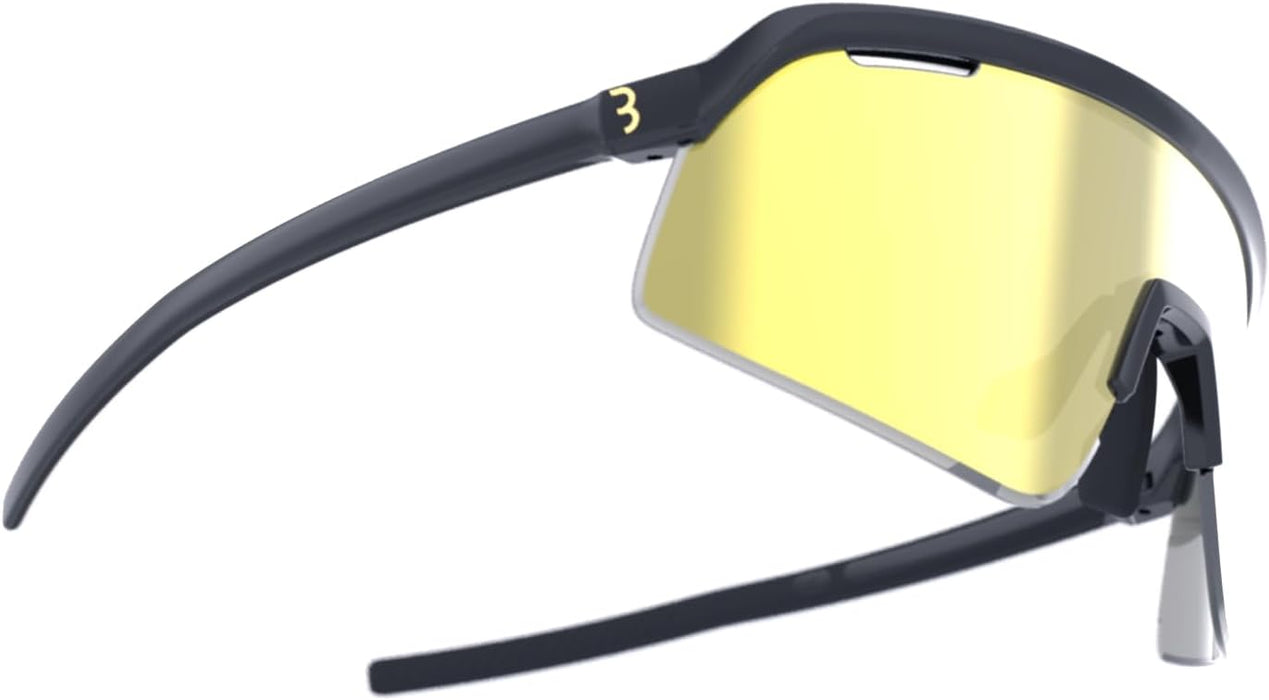 BBB Cycling Glasses Photochromic High Contrast Sports Glasses Professional Cycling Sunglasses Men and Women 100% UV Protection Gravel Bike Road Bike & MTB Valor PH Glossy Black BSG-81PH