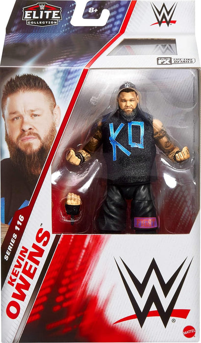 Mattel WWE Elite Action Figure & Accessories, Series #116 6-inch Collectible Kevin Owens with 25 Articulation Points & Swappable Hands