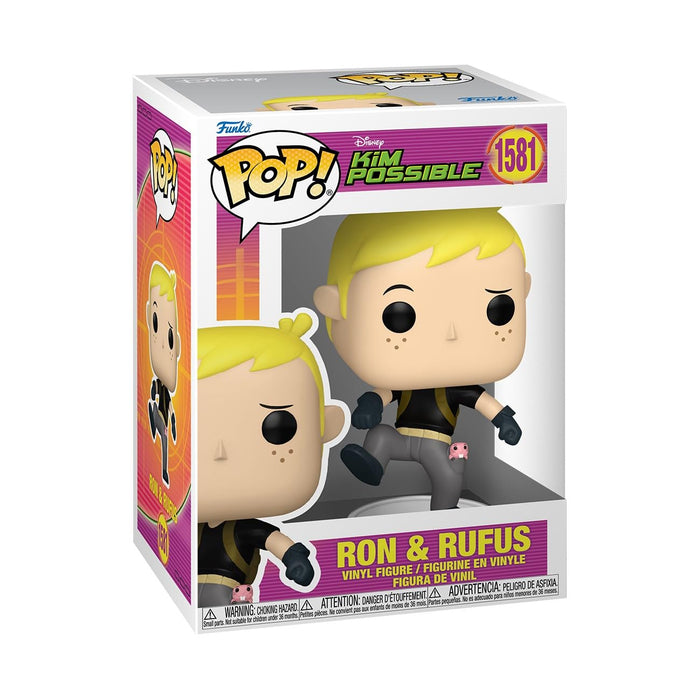 Funko POP! Disney: Kim Possible - Ron Stoppable With Rufus - Collectable Vinyl Figure - Gift Idea - Official Merchandise - Toys for Kids & Adults - TV Fans - Model Figure for Collectors and Display