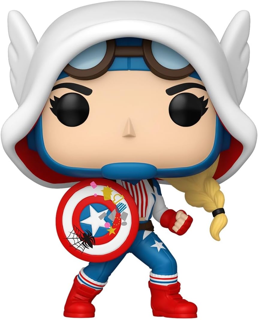 Funko Pop! SGGV - Captain America Gwen - Cómics Marvel - Figura de Vinilo Coleccionable - Idea de Regalo - Mercancia Oficial - Juguetes para Niños y Adultos