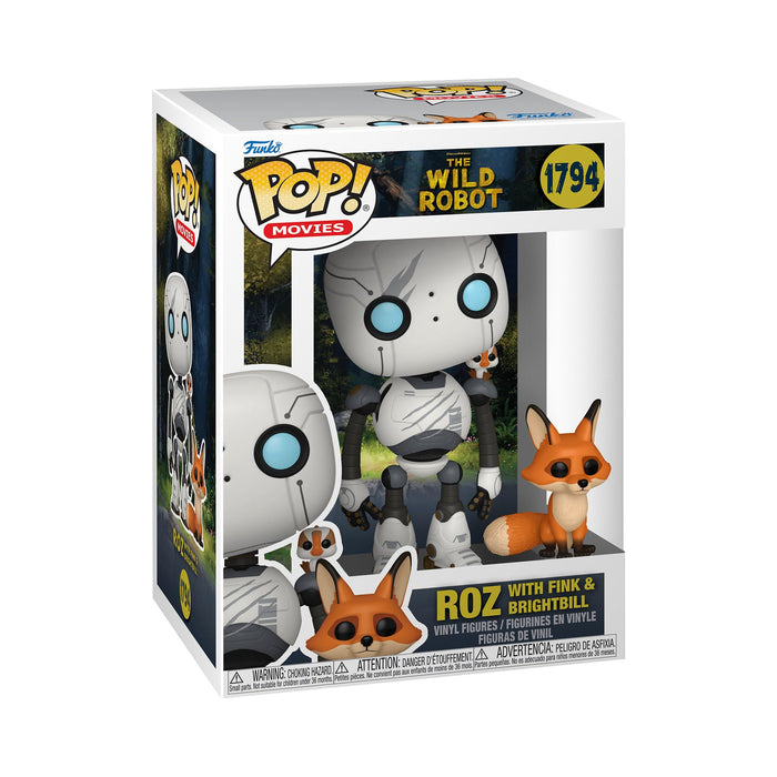 Funko Pop! & Buddy: Wild Robot - Roz Age 3+ With Brightbill & Fink - Collectable Vinyl Figure - Gift Idea - Official Merchandise - Toys for Kids & Adults - Movies Fans - Model Figure for Collectors