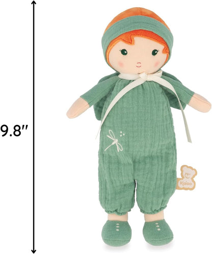 KALOO Tendresse Prima Bambola in Tessuto Olivia Bambola in Chiffon 25 cm Salopette in Mussola Cofanetto Regalo Nastro Personalizzabile Dalla Nascita, K200010, 25cm