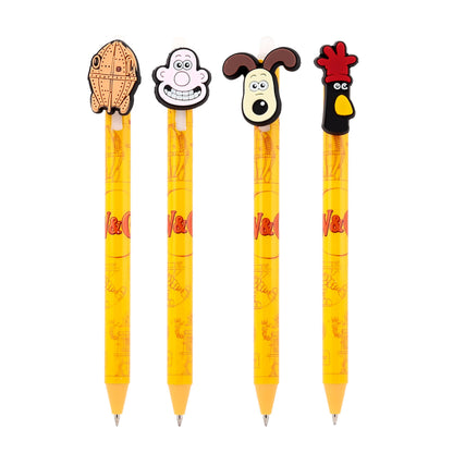 Puckator Penna cancellabile Inkredible con PVC Wallace e Gromit Topper, bella estetica per il rientro a scuola, penne gel cancellabili, penna con gomma per bambini, ufficio, scrittura e disegno