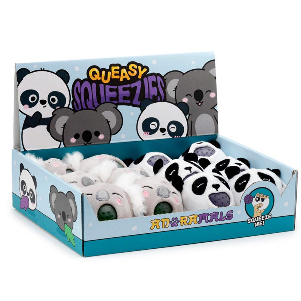 Puckator Mini-Plüschtier, Adoramals-Animaux du Zoo, Panda und Koala, Anti-Stress-Spielzeug, Mehrfarbig (TY751