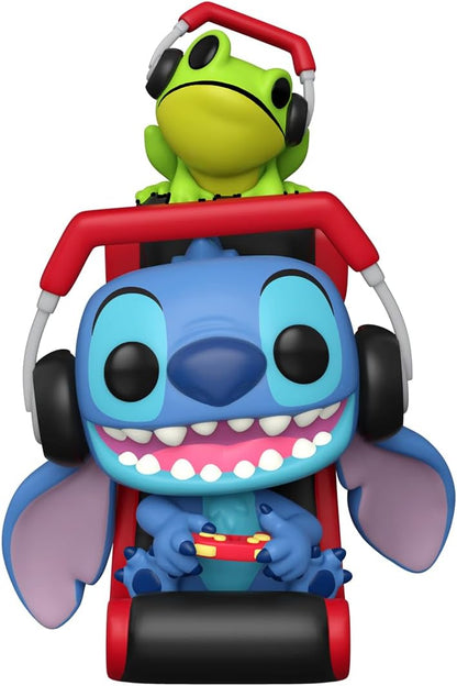 Funko POP! & Tee: L & S - Gmr Stitch With Frog - M - Lilo and Stitch - T-Shirt - Clothes With Collectable Vinyl Figure - Gift Idea - Toys and Short Sleeve Top for Adults Unisex Men