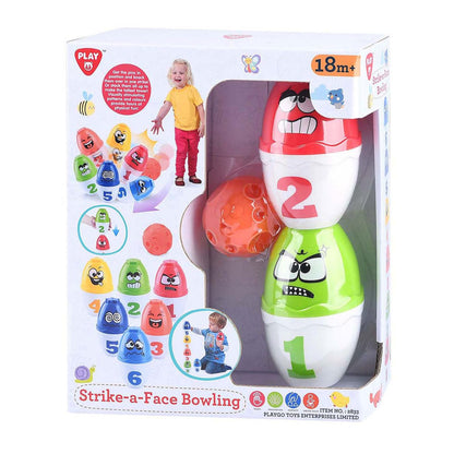 Play Bowling Set Toy with Faces - Colourful Children's Game