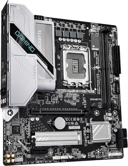 GIGABYTE H810M GAMING WIFI6 Motherboard - Intel Core Ultra (Series 2) CPUs, 4+1+2 Phases VRM, up to 6400MHz DDR5, 1xPCIe 4.0 M.2, 2.5GbE LAN, WIFI 6, USB 3.2 Gen 1