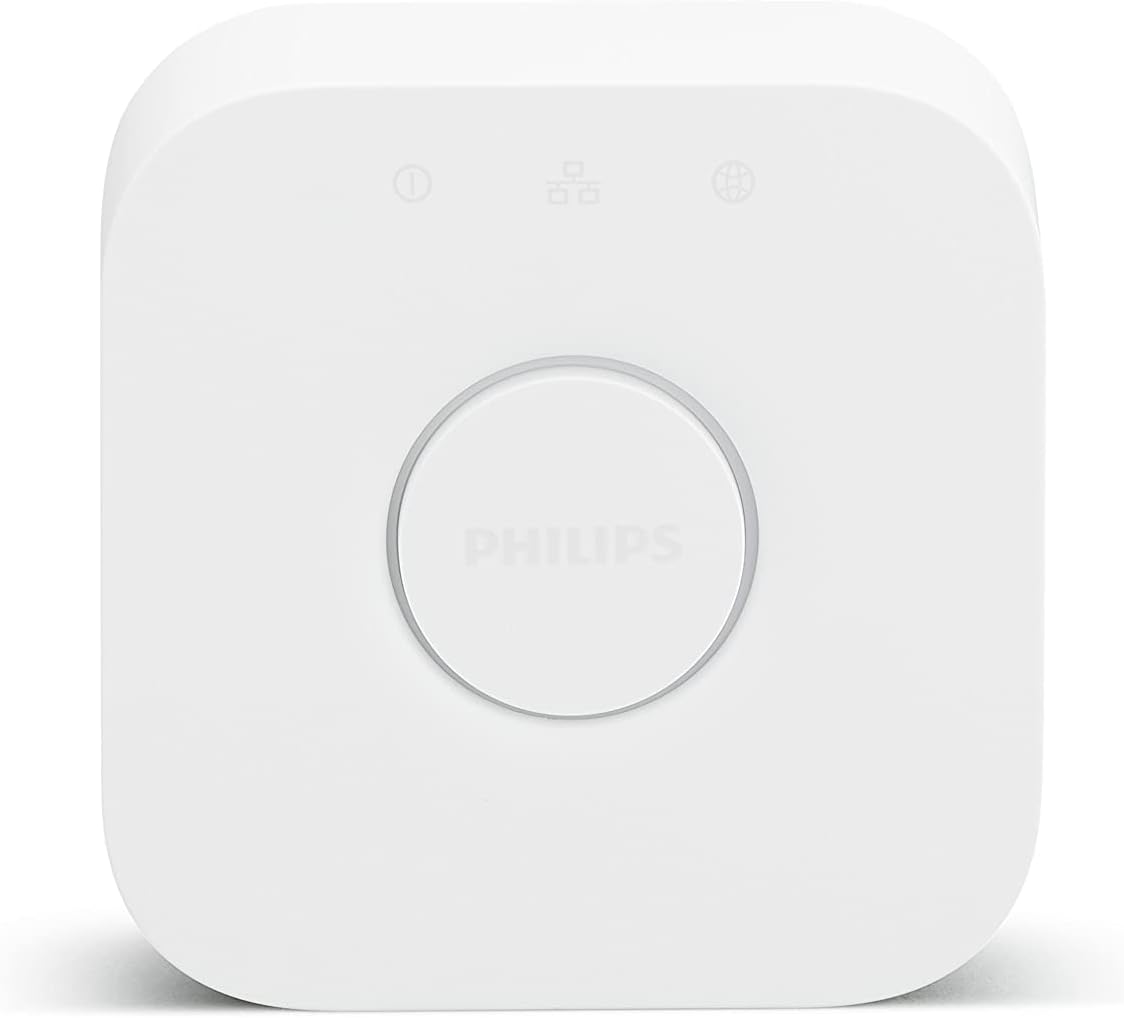 Philips Hue Bloom White and Colour Ambiance  Smart LED Table Lamp, with Bluetooth Works with Alexa and Google Assistant, 7 watts & Bridge. Smart Home Automation