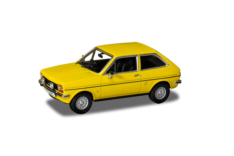 Corgi Diecast Model Vehicles - VA12513 Ford Fiesta MkI 1.3 Ghia, Signal Yellow, Men & Women Souvenir Gifts from UK - Small Die Cast Toy Car Models for Boys, Gift for Motor Enthusiasts