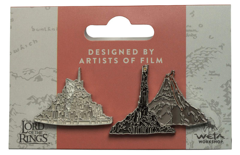 Lord Of The Rings Collectors Pins 2-Pack Minas Tirith & Mt. Doom