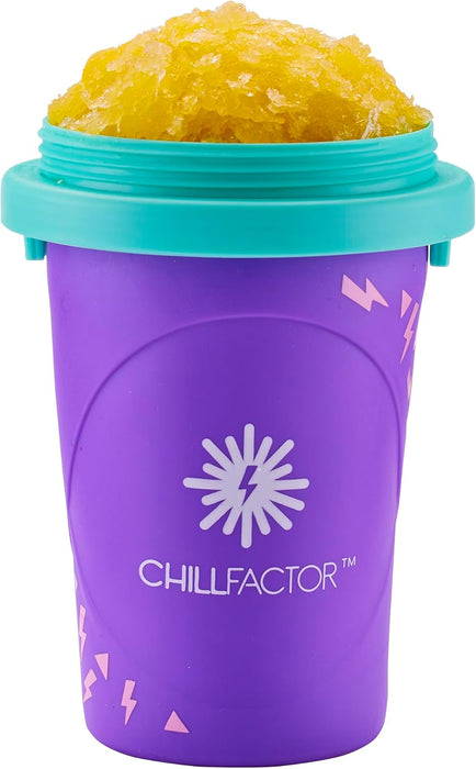 Chill Factor Colour Shock slushy maker Power Purple - Reusable slushy maker cup, homemade slushies. Squeeze cup slushy maker Kitchen toys