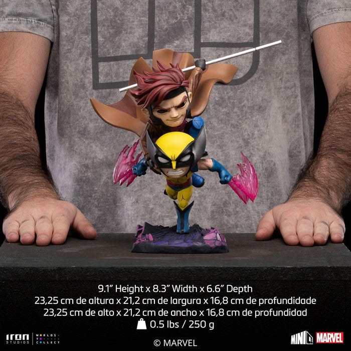 Iron Studios Collectible Statue Minico Gambit and Wolverine - X-Men 97 PVC Multicolor 9.1 inches