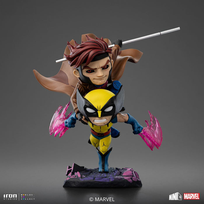 Iron Studios Collectible Statue Minico Gambit and Wolverine - X-Men 97 PVC Multicolor 9.1 inches