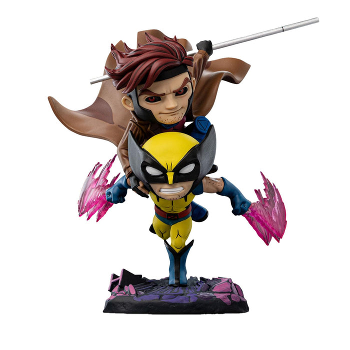 Iron Studios Collectible Statue Minico Gambit and Wolverine - X-Men 97 PVC Multicolor 9.1 inches