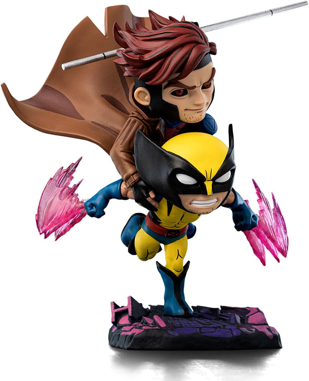 Iron Studios Collectible Statue Minico Gambit and Wolverine - X-Men 97 PVC Multicolor 9.1 inches